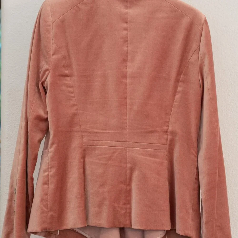 White House Black Market Velvet Pink Blazer Size 8 NWT & Matching WHBM Tank - Picture 3 of 3